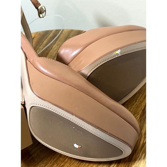 27 EDIT NATURALIZER Giovanna Ankle Strap Platform Pump - Toffee Leather Sz 9 - Picture 5 of 5